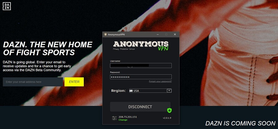 Anonymous VPN DAZN