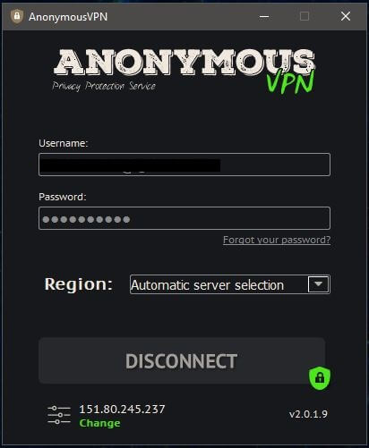 Anonymous VPN Windows App 2