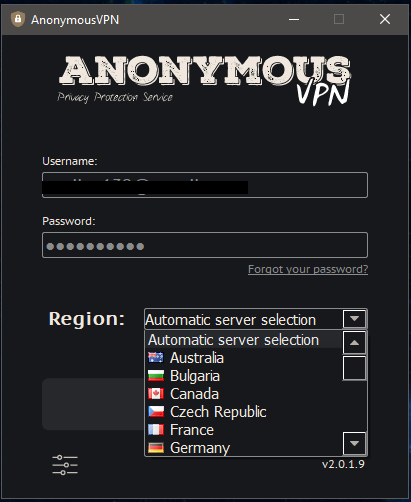 Anonymous VPN Windows App 3