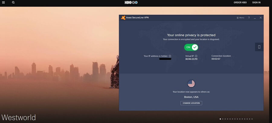 Avast SecureLine HBO GO