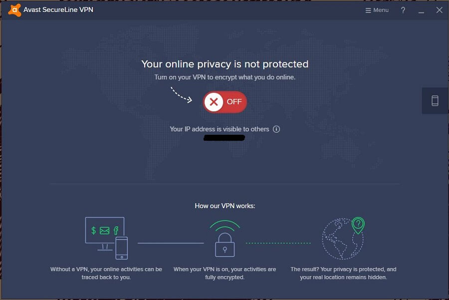 Avast SecureLine Windows App 1