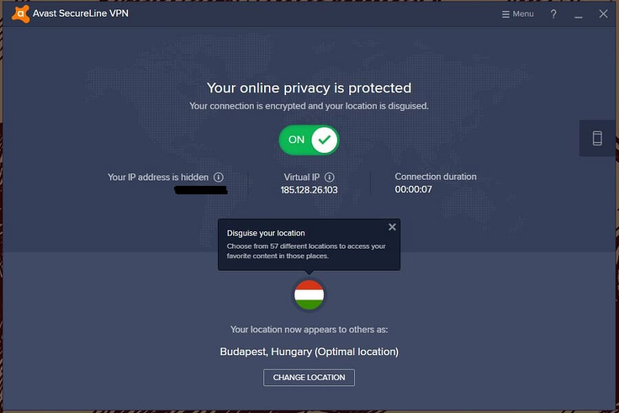 Avast SecureLine Windows App 2