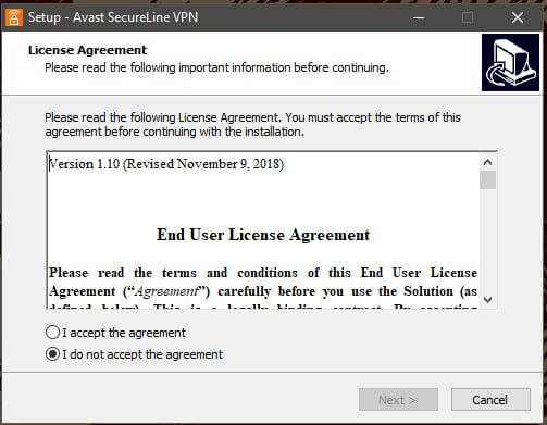 Avast SecureLine Windows Setup 1