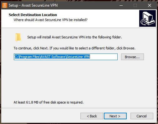 Avast SecureLine Windows Setup 2