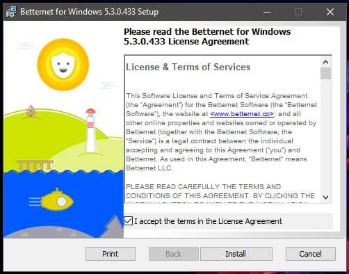 Betternet Windows Installation 1