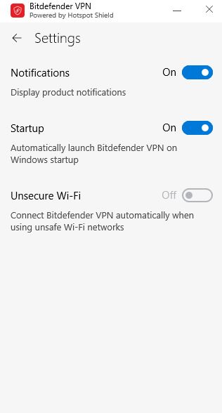 Bitdefender Settings