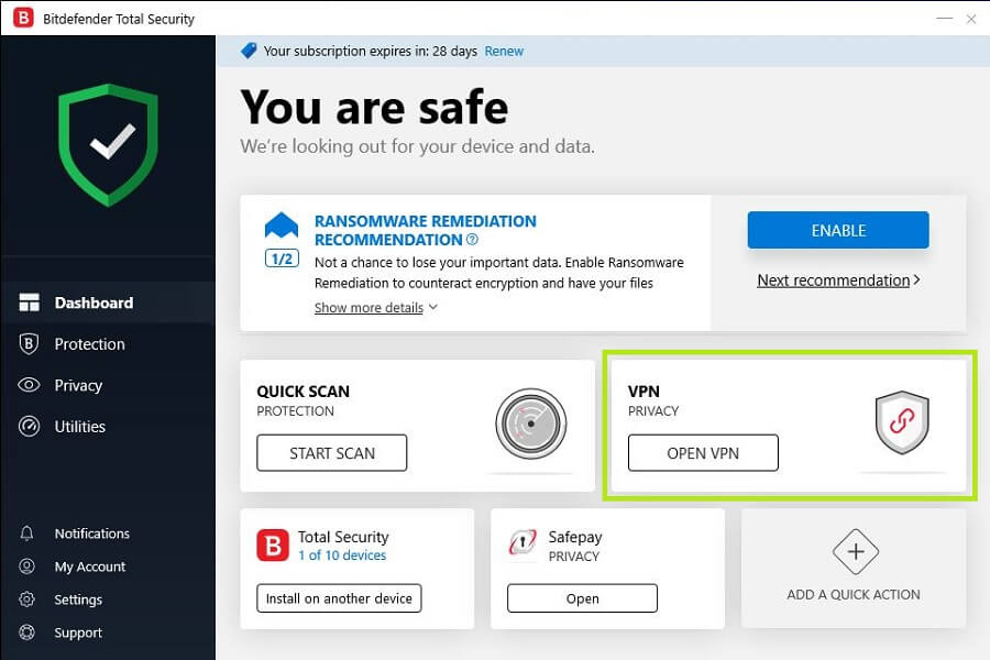 Bitdefender Windows App 3