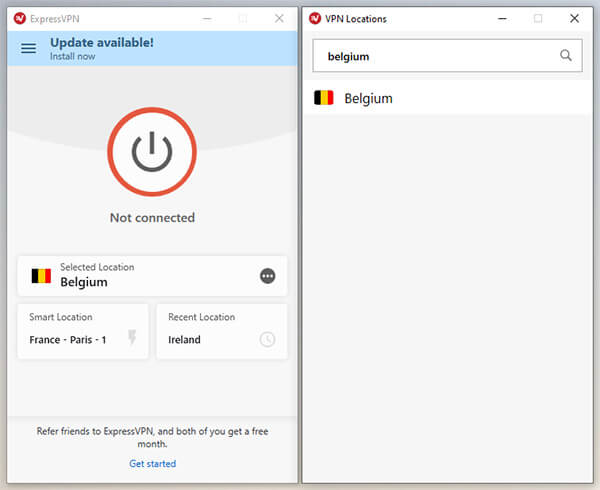 ExpressVPN Belgian Server