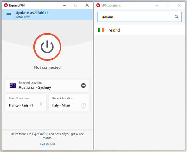 ExpressVPN Irish Server