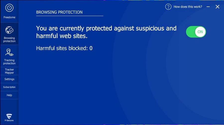 F-Secure Freedome Browsing Protection