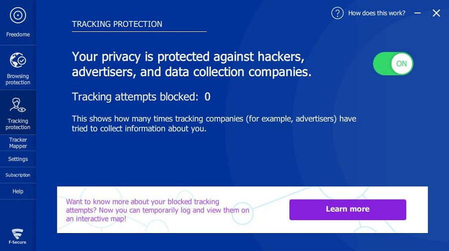 F-Secure Freedome Tracking Protection