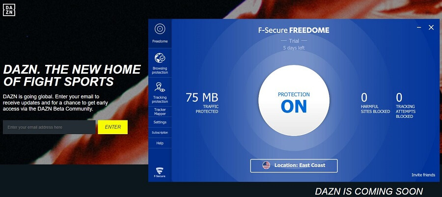 F-Secure Freedome VPN DAZN