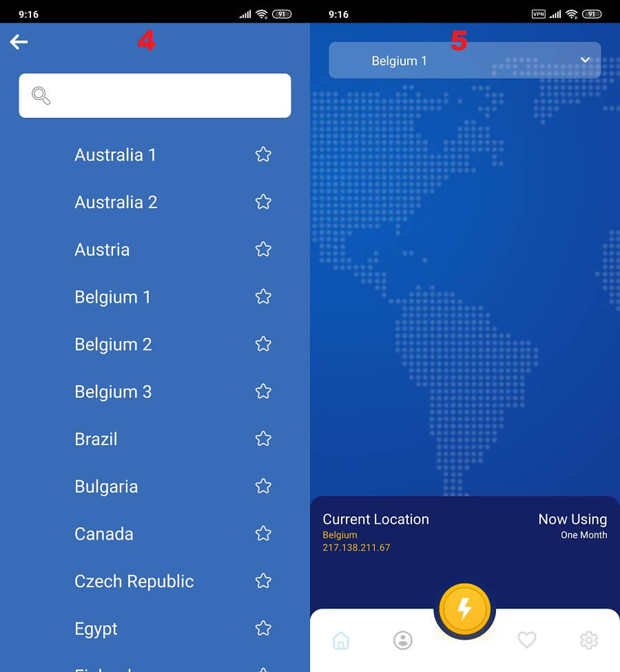FastestVPN Android 4, 5