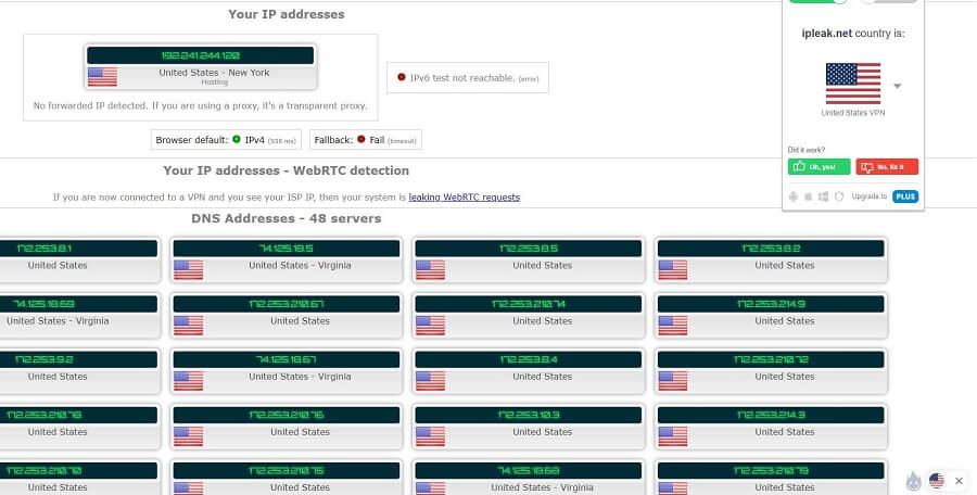 Hola VPN IP Leak Test