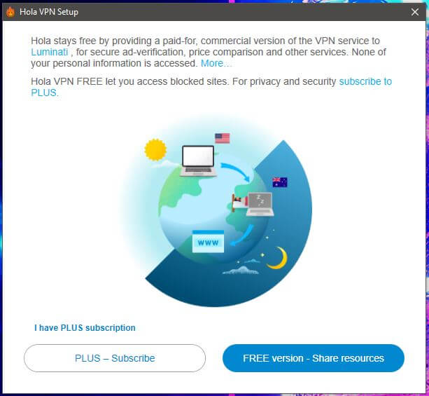 Hola VPN Setup 1