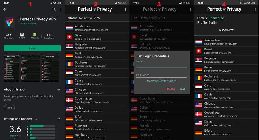 Perfect Privacy Android App