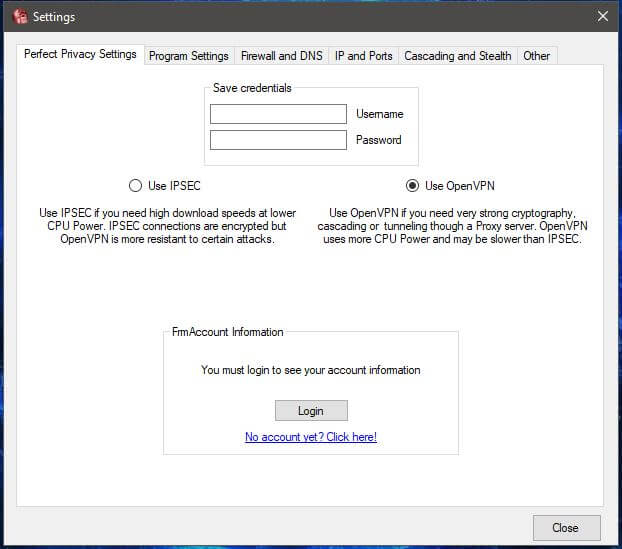 Perfect Privacy Setup 2