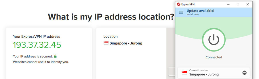 Singaporean IP ExpressVPN