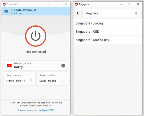 Singaporean Servers ExpressVPN