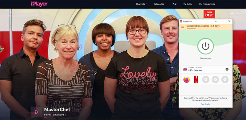 Unblocking of BBC iPlayer