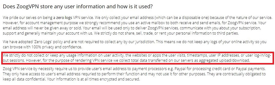 ZoogVPN Privacy Policy