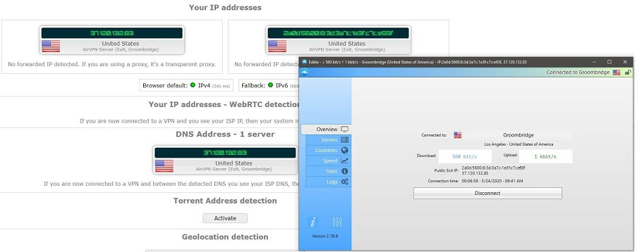 AirVPN IP Leak Test