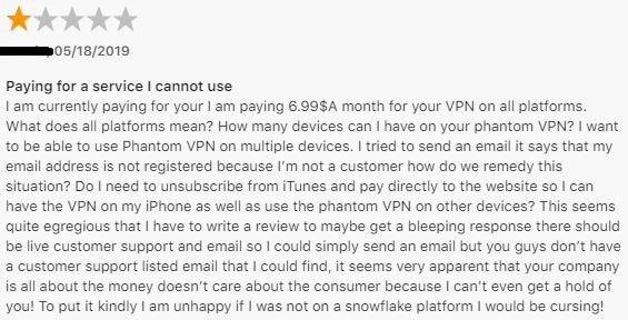 Avira Phantom VPN Apple Store