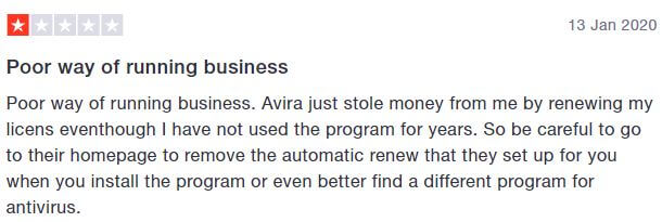 Avira Phantom VPN Trustpilot