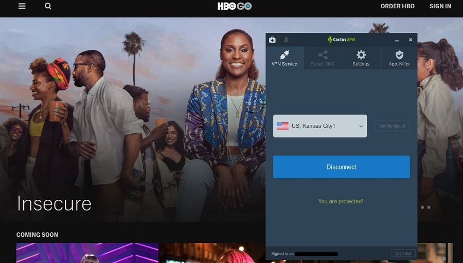 CactusVPN HBO GO