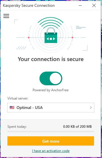 Kaspersky Secure Connection App 3