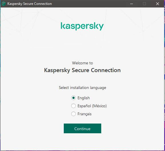 Kaspersky Secure Connection Setup 1