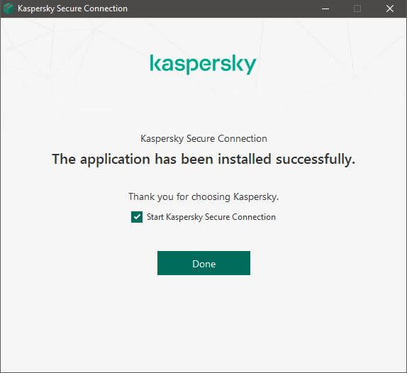 Kaspersky Secure Connection Setup 4