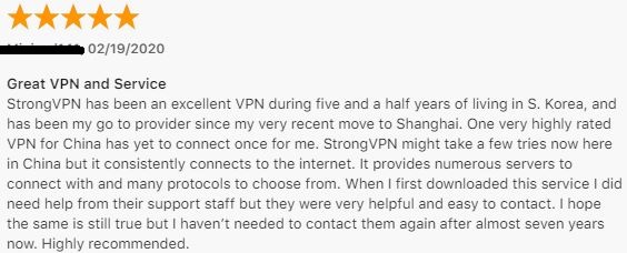 StrongVPN Apple Store