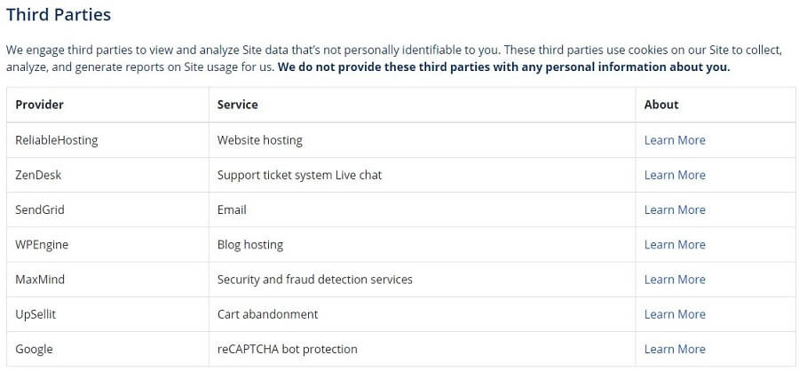 StrongVPN Privacy Policy 3