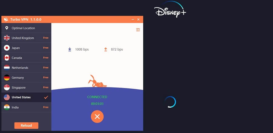 TurboVPN Disney+