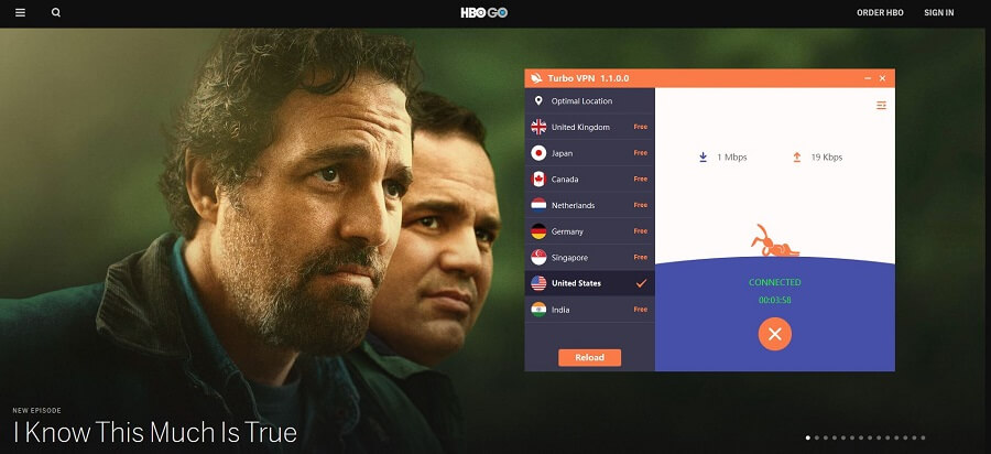 TurboVPN HBO GO