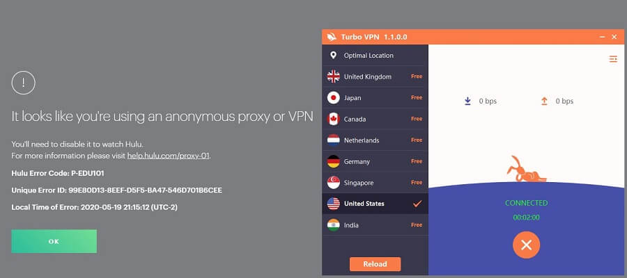 TurboVPN Hulu