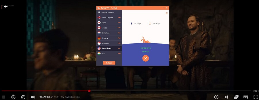 TurboVPN Netflix
