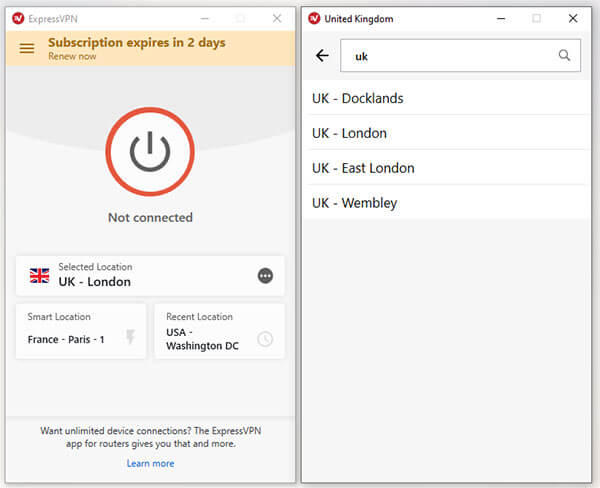 UK Servers ExpressVPN