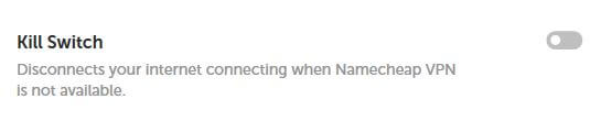 Namecheap Kill Switch