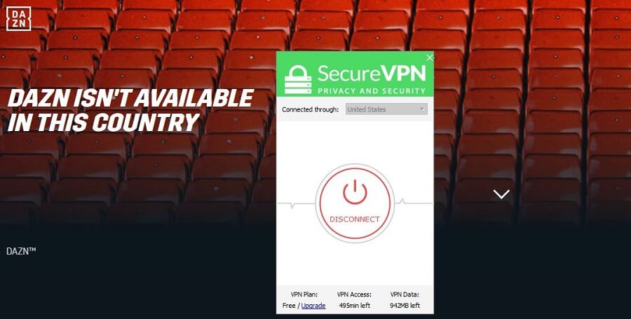 SecureVPN DAZN