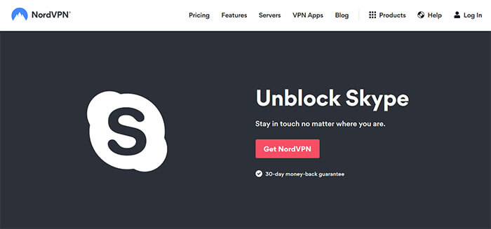 Unblock Skype with NordVPN