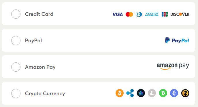 WeVPN Payment Methods