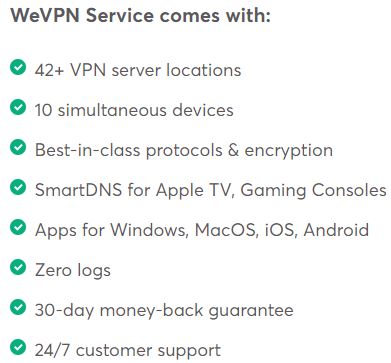 WeVPN Simultaneous Connections