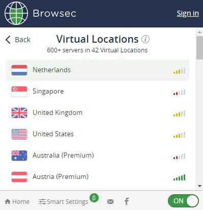 BROWSEC VPN APP 3