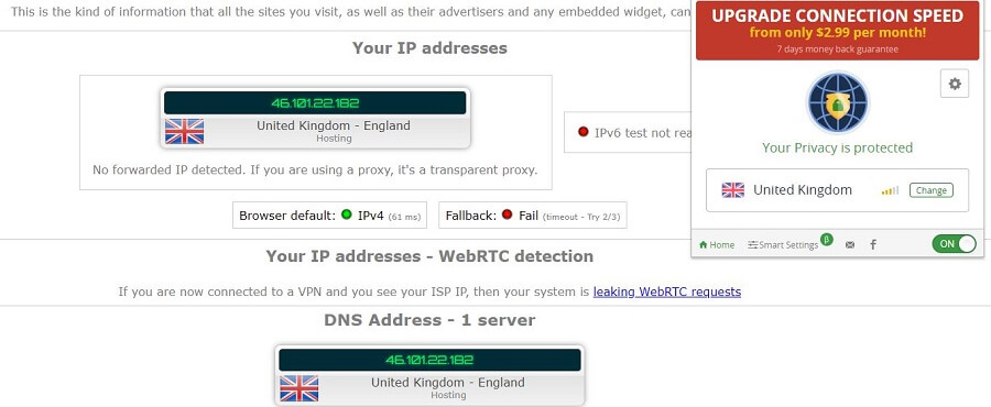 BROWSEC VPN IP FUGA