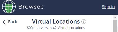 Browsec VPN Server Locations