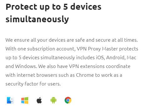 Proxy Master VPN Simultaneous Connections