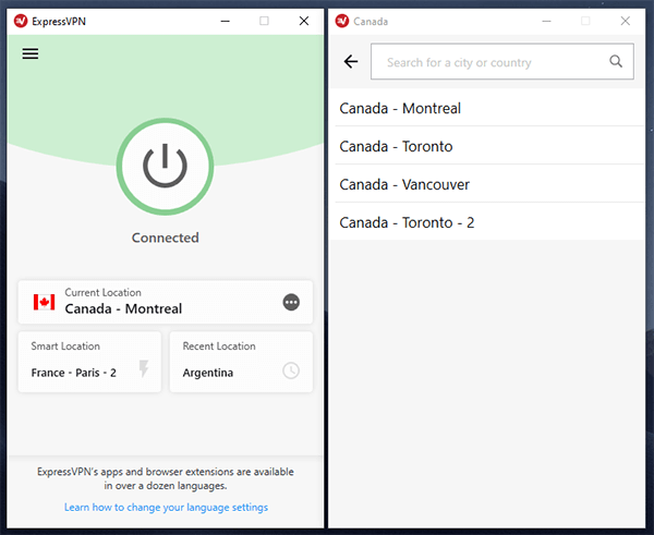 Canadian Servers ExpressVPN