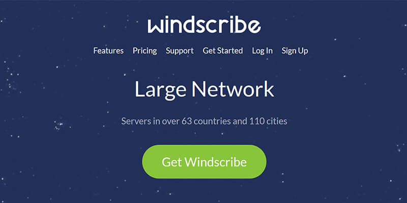 Windscribe servers and countries covered
